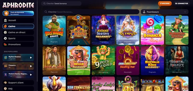 Découvrez les Atouts du Casino Aphrodite en Ligne Francophone à France